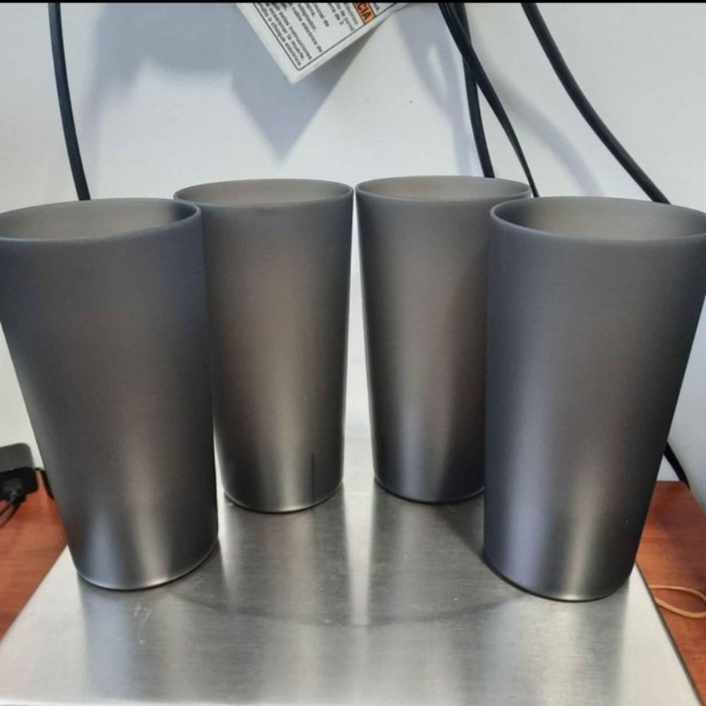 Set of (12) 26oz Plastic Translucent Tumbler Black - Room Essentials